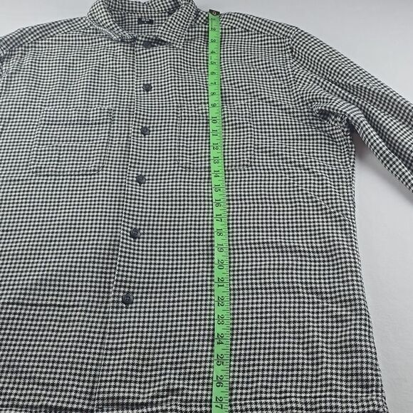 UNIQLO Men's Oversized Houndstooth Open Collar Flannel‎ Shirt Size Medium - Picture 6 of 10